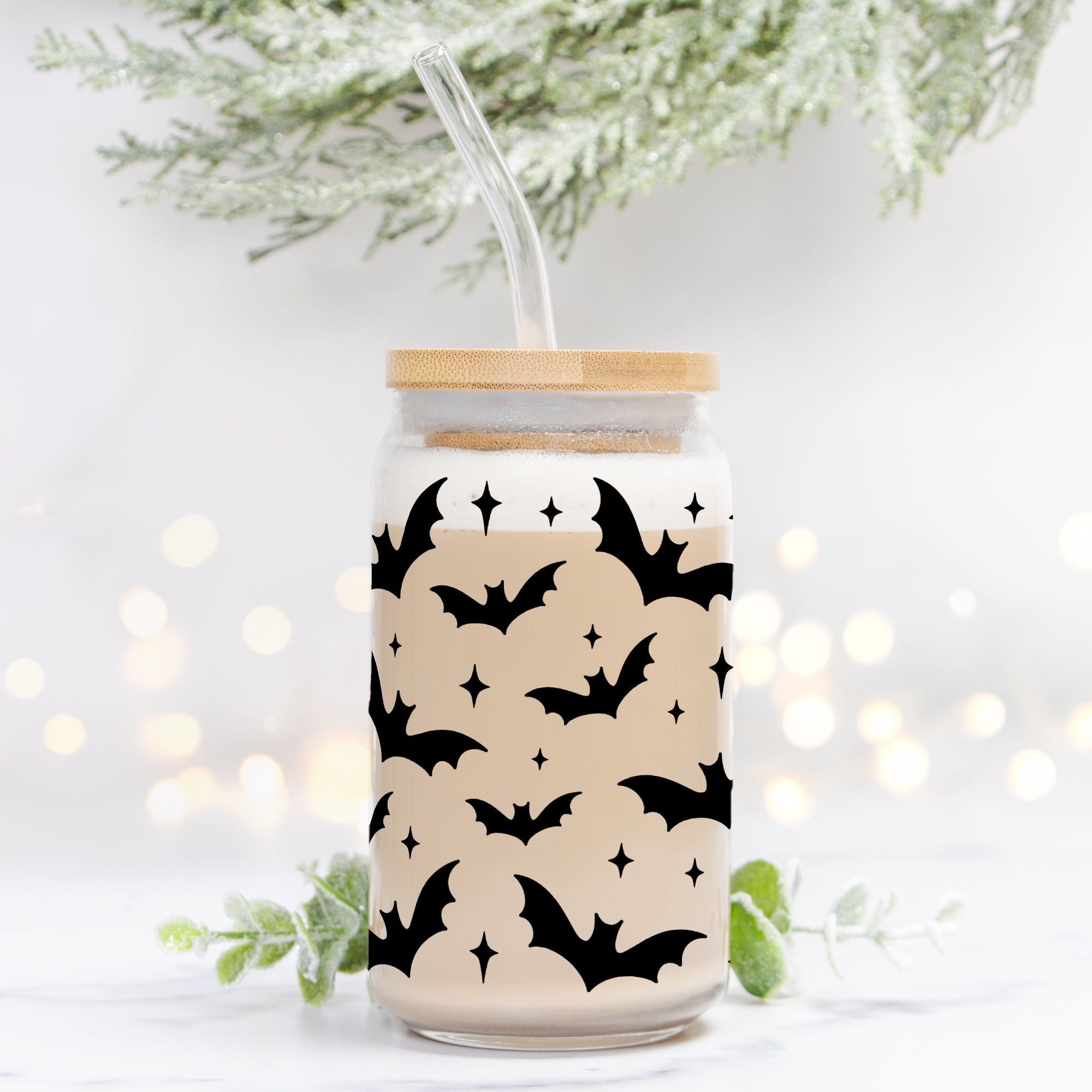 Halloween Bats Glass Tumbler - UntamedEgo LLC.