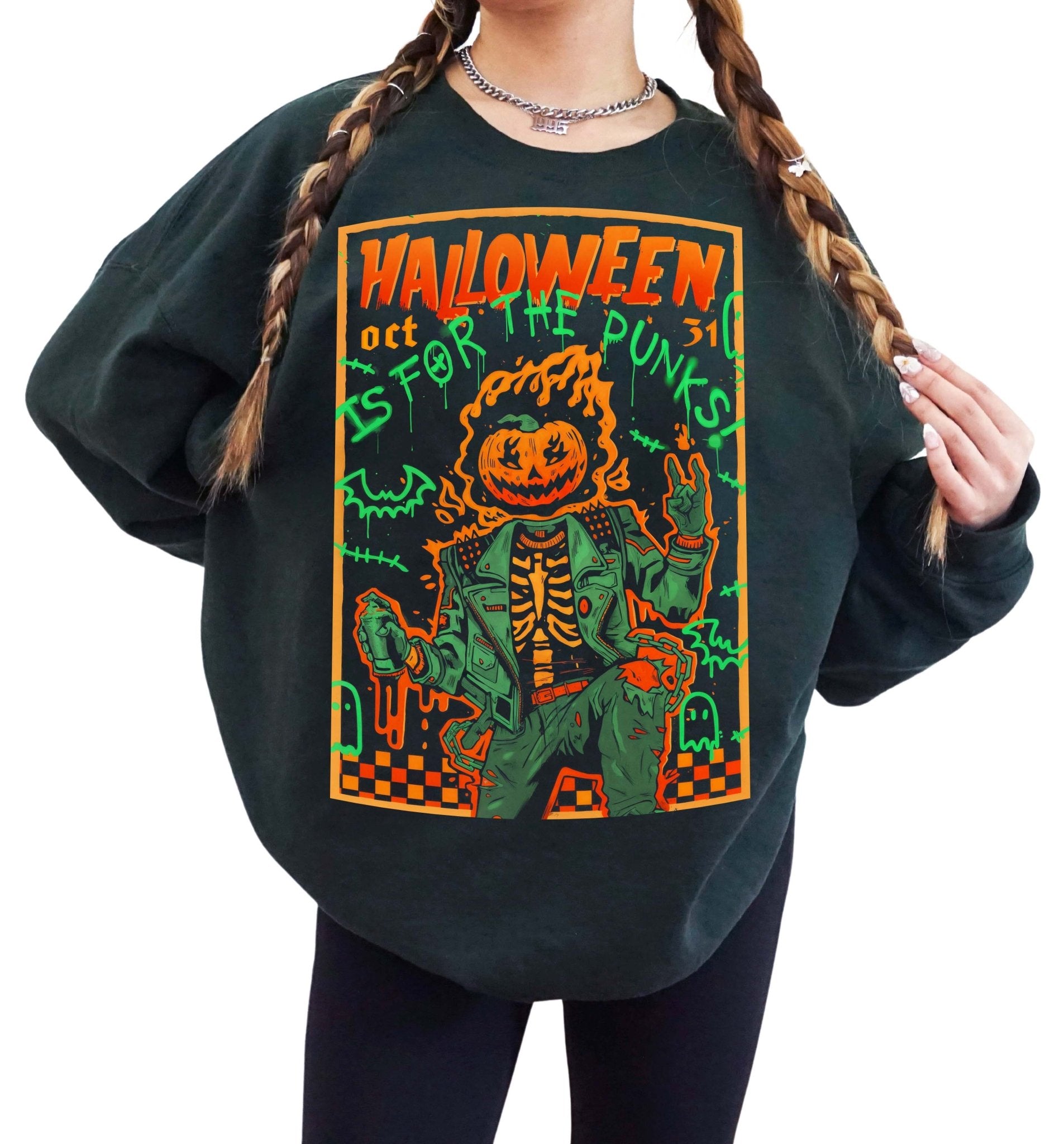 Halloween Is For Punks Crew Sweatshirt - UntamedEgo LLC.