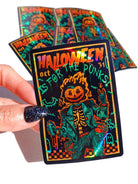Halloween Is for the Punks Sticker – Holographic Skeleton Vinyl – Punk Rock Halloween Vinyl Sticker - UntamedEgo LLC.