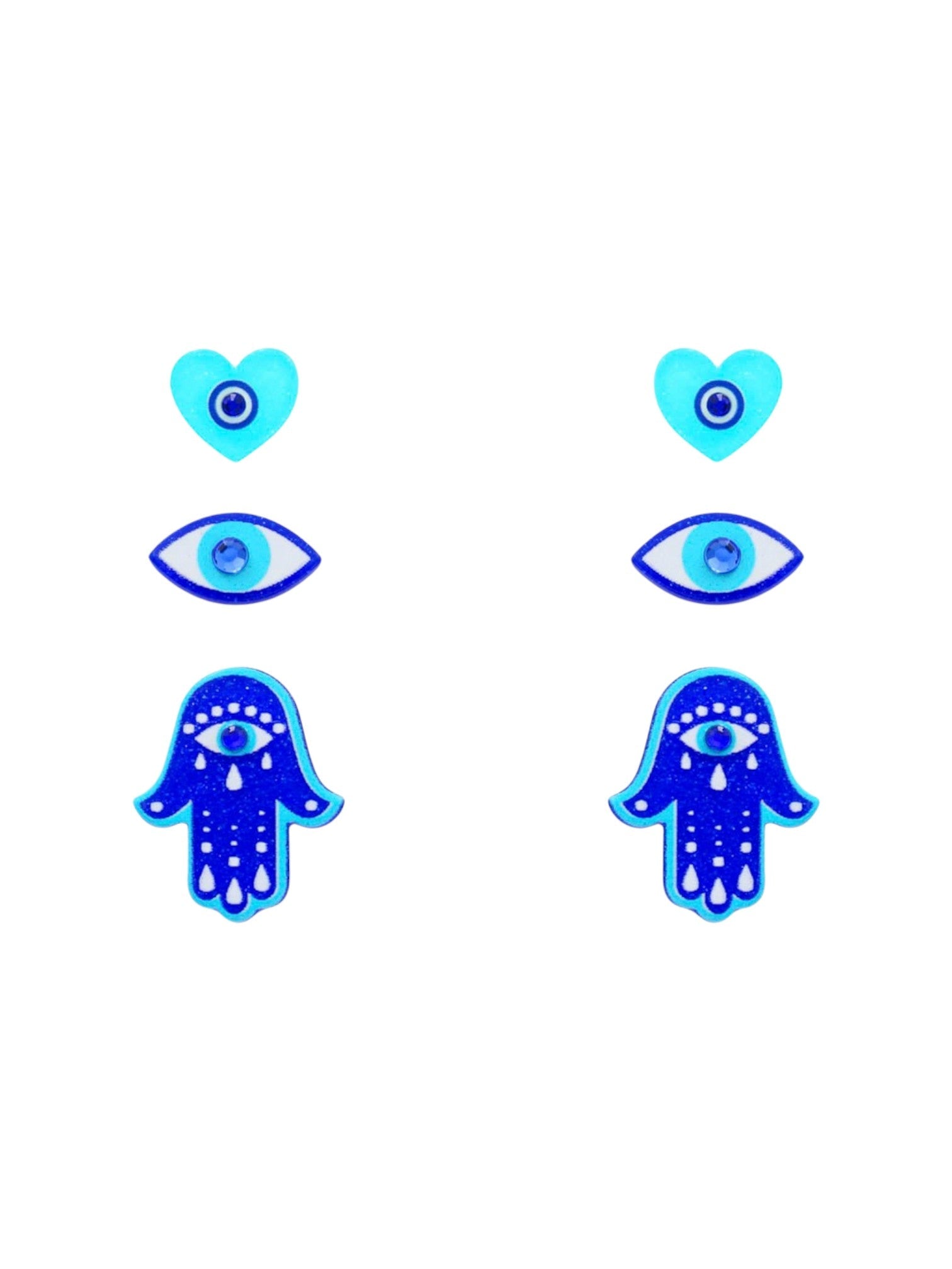 Hamsa Evil Eye Studs - UntamedEgo LLC.