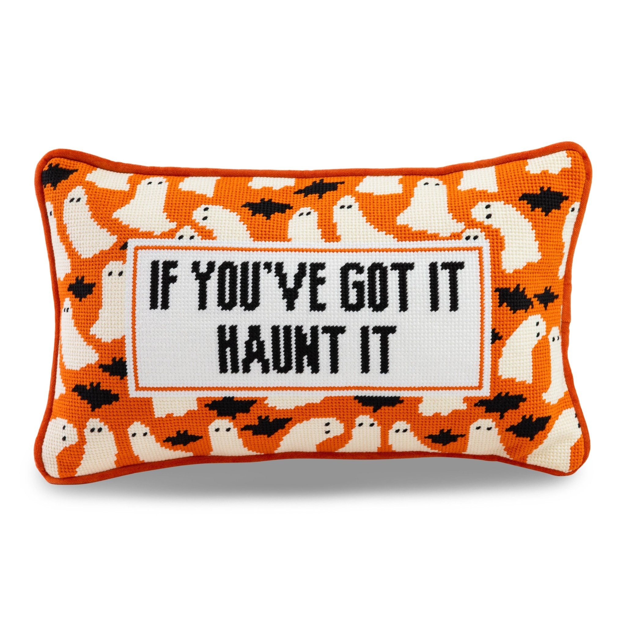 Haunt It Needlepoint Pillow - UntamedEgo LLC.