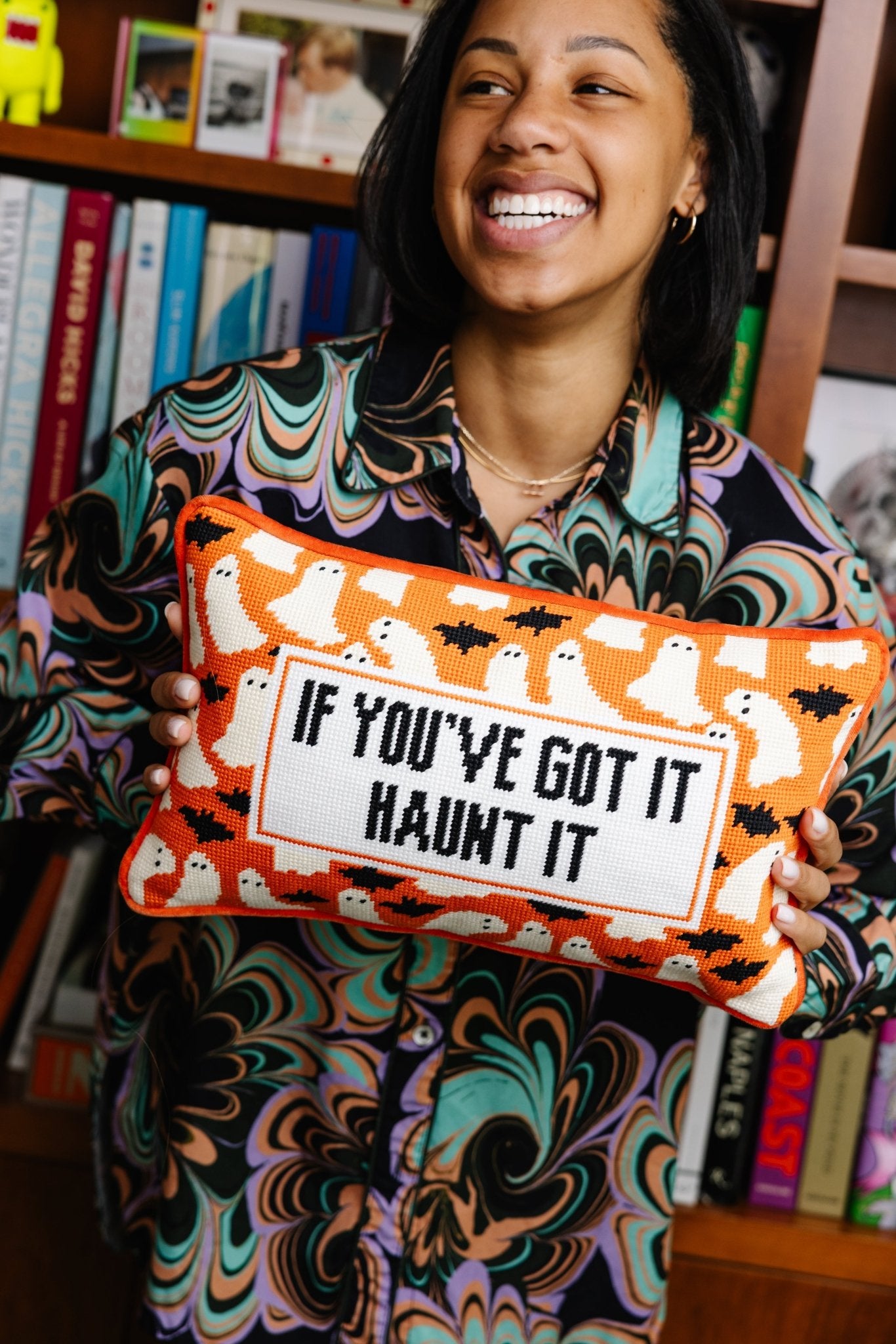 Haunt It Needlepoint Pillow - UntamedEgo LLC.