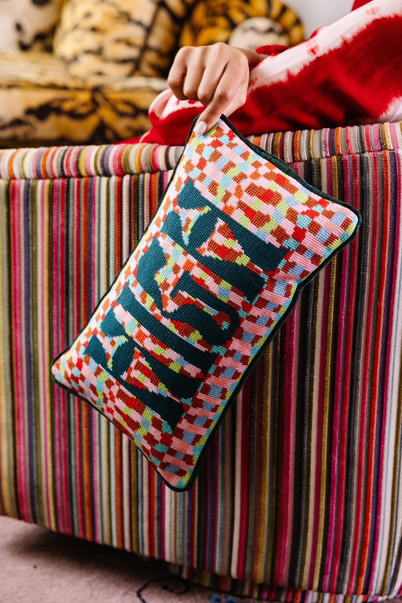 High Needlepoint Pillow - UntamedEgo LLC.