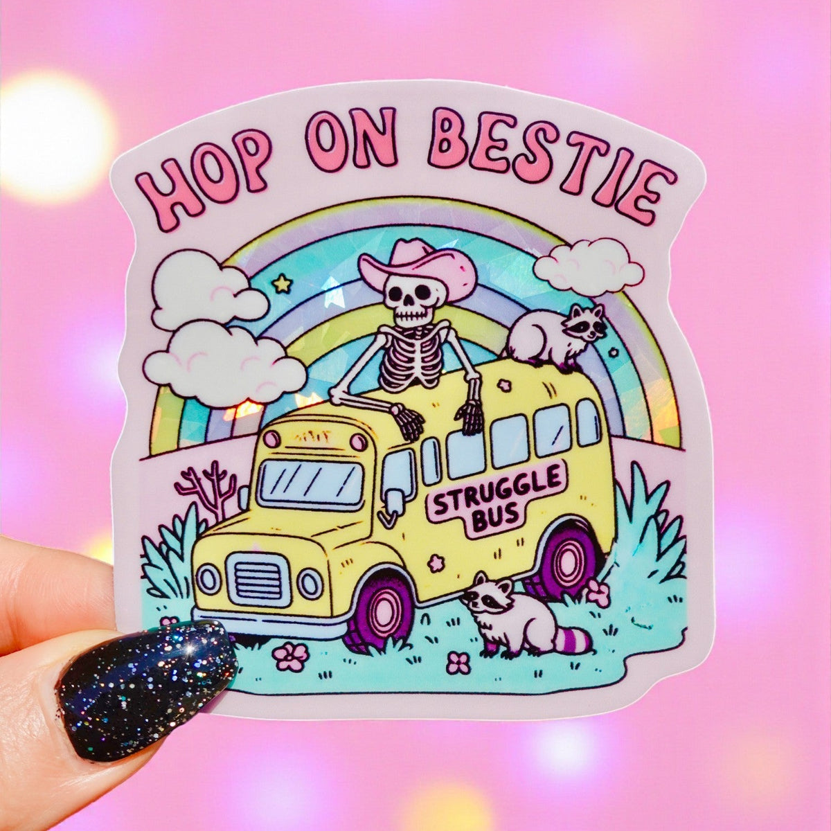 Hop On Bestie Struggle Bus Sticker – UntamedEgo LLC.