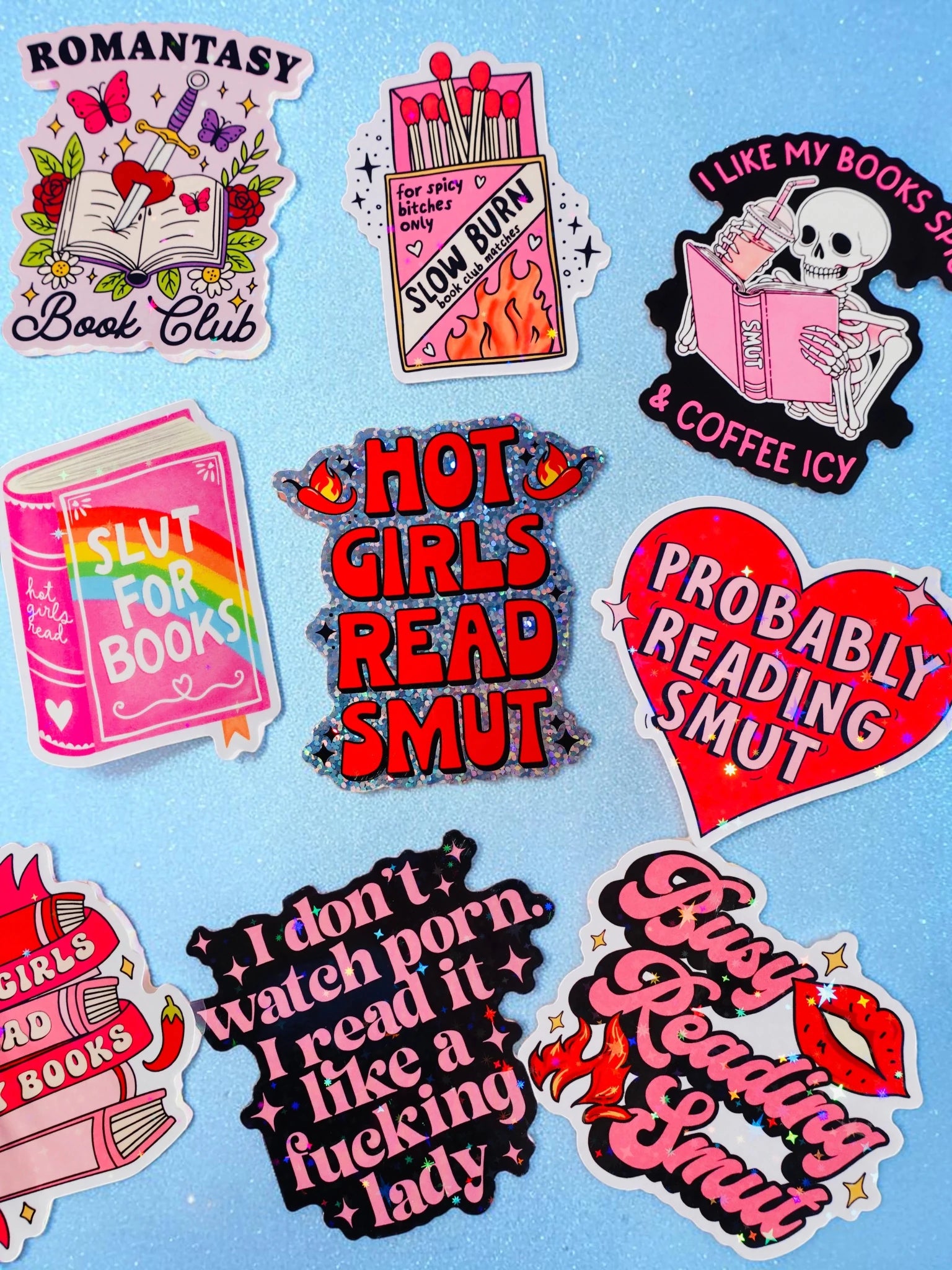 Hot Girls Read Smut Sticker Pack - UntamedEgo LLC.