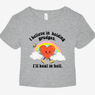 I Believe In Holding Grudges I'll Heal In Hell Graphic Baby Tee - UntamedEgo LLC.