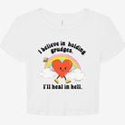 I Believe In Holding Grudges I'll Heal In Hell Graphic Baby Tee - UntamedEgo LLC.