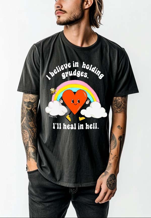 I Believe In Holding Grudges I'll Heal In Hell Men's Tee - UntamedEgo LLC.