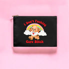 I Don't Fucking Care Bitch Lolly The Bear Cosmetic Bag - UntamedEgo LLC.