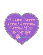 I Have Never Done Anything Wrong Ever Heart Glitter Sticker - UntamedEgo LLC.