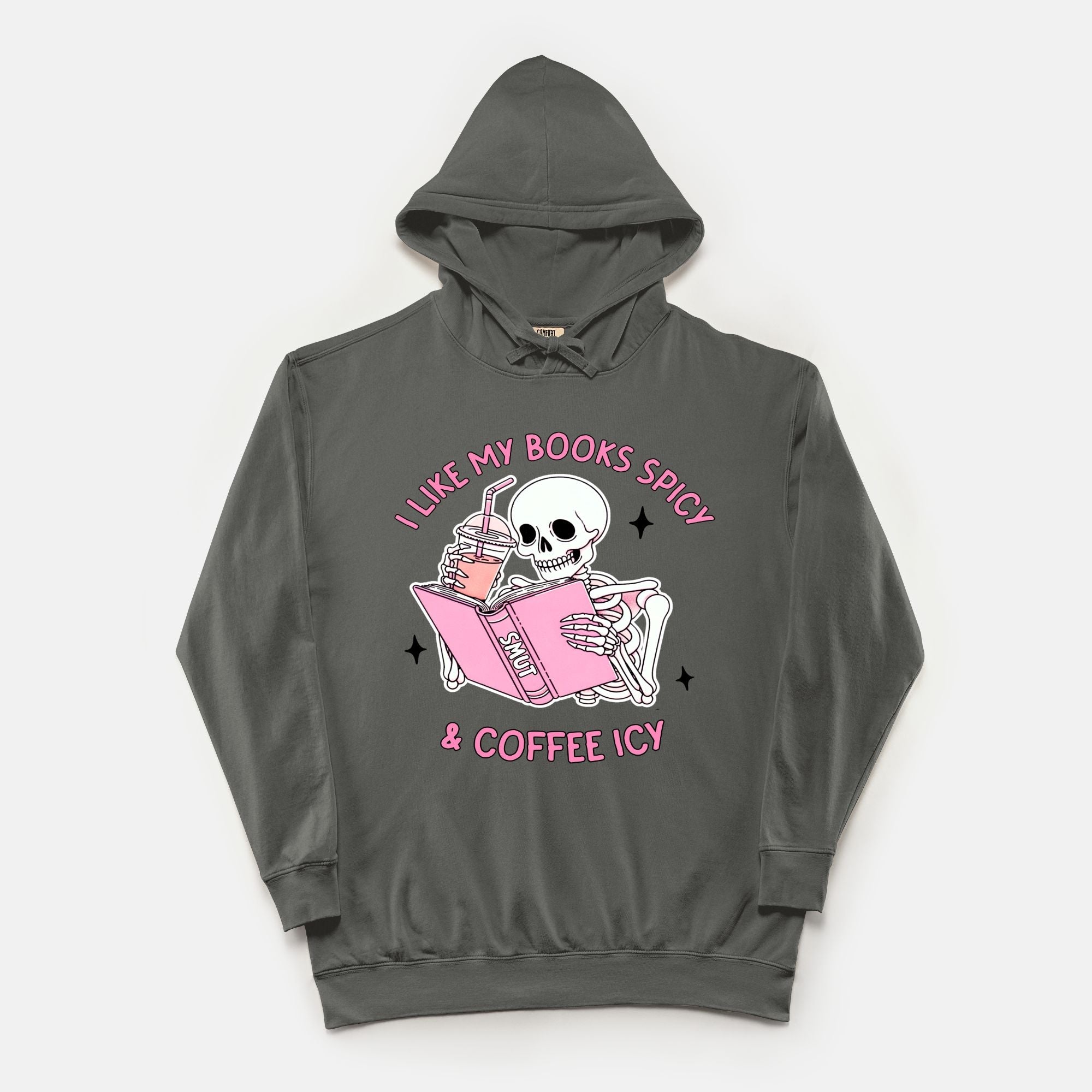 I Like My Books Spicy And Coffee Icy Vintage Wash Hoodie - UntamedEgo LLC.