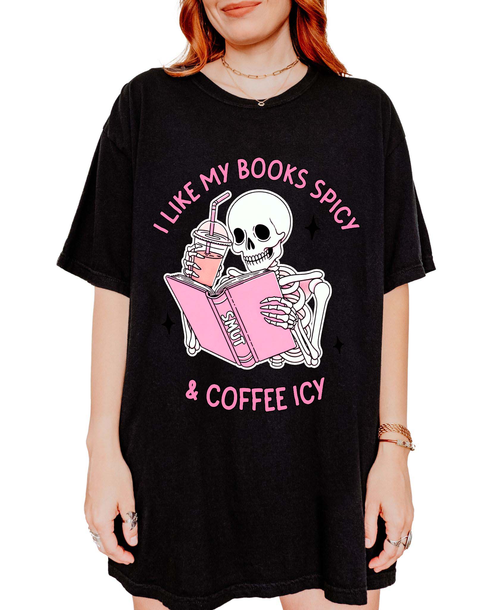 I Like My Books Spicy & Coffee Icy Tee - UntamedEgo LLC.