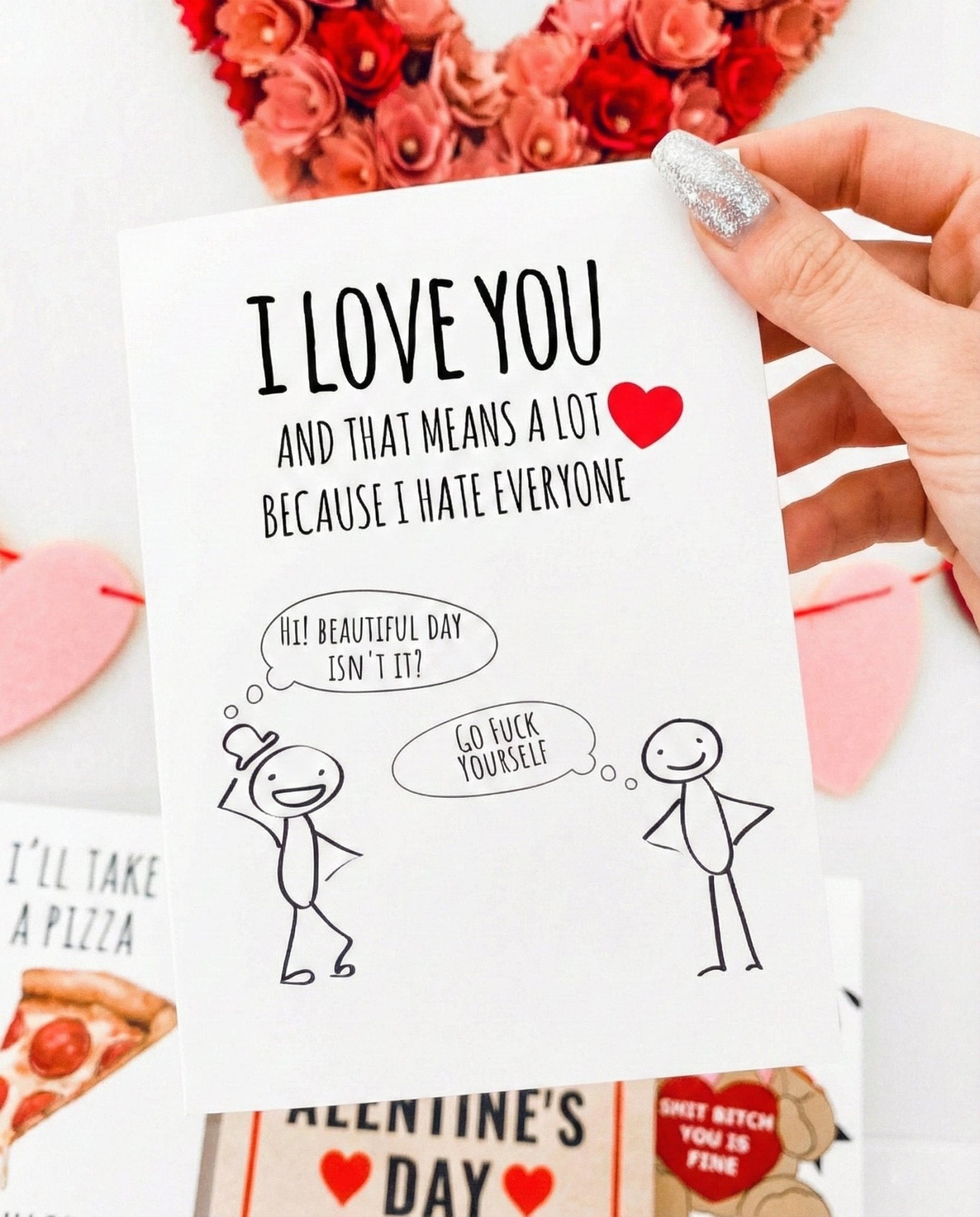 I Love You and That Means a Lot Card | Funny Adult Valentine's Day Humor - UntamedEgo LLC.
