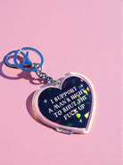 I Support A Mans Right To Shut the Fuck Up Heart Keychain | Holographic Glitter Acrylic Keychain - UntamedEgo LLC.