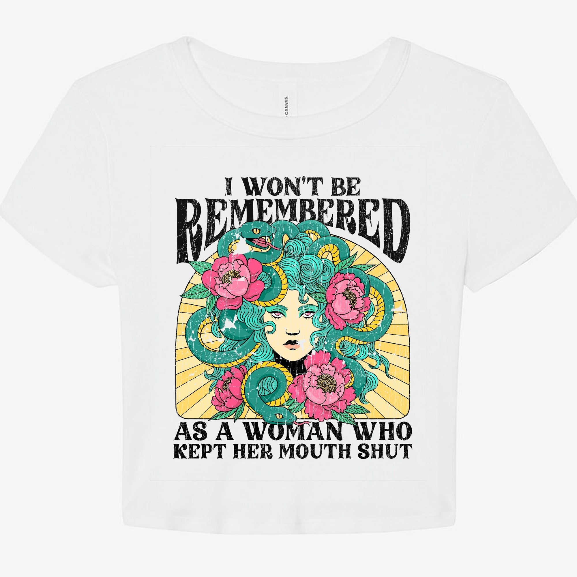 I Won't Be Remembered As A Woman Who Kept Her Mouth Shut Graphic Baby Tee - UntamedEgo LLC.