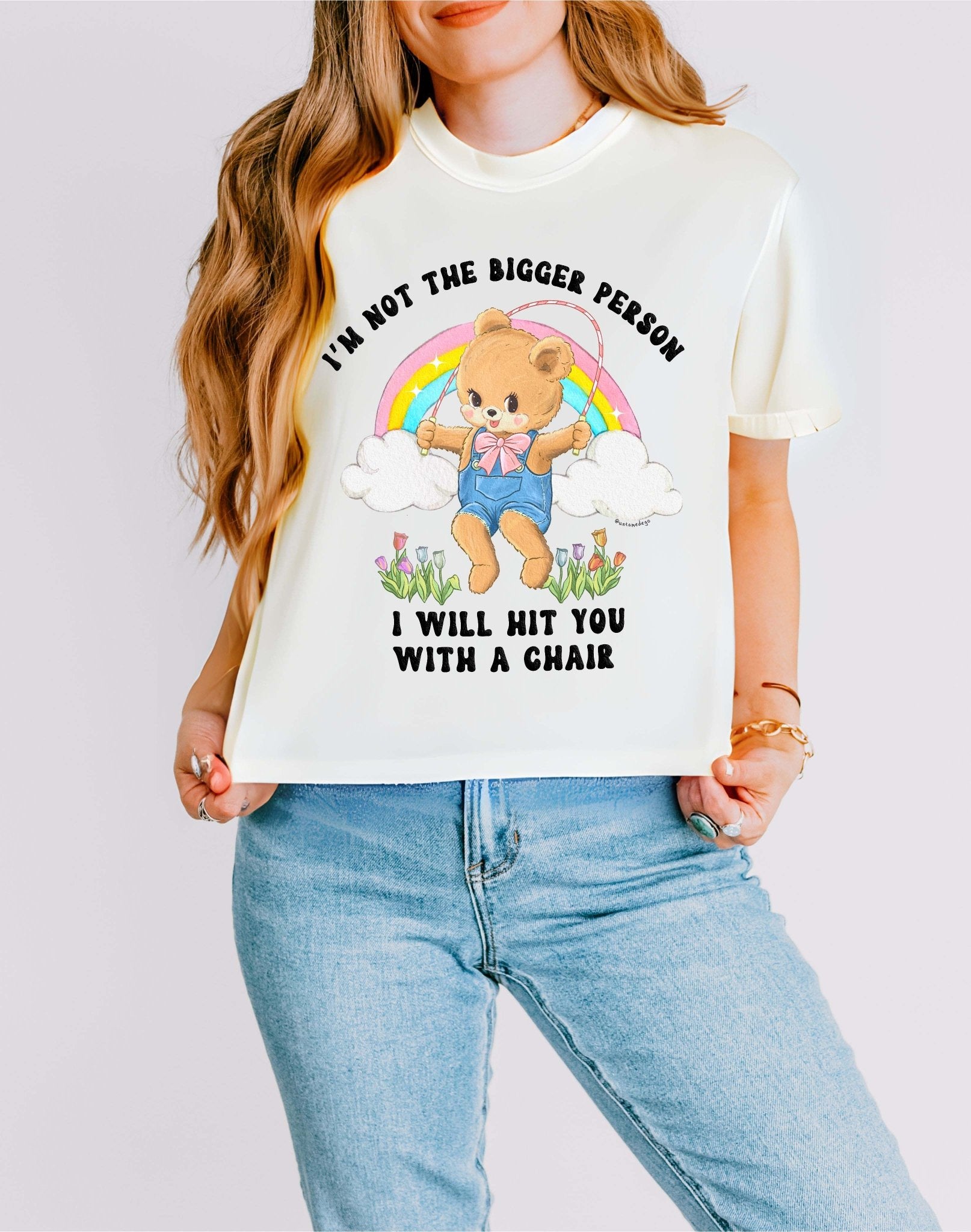 I'm Not The Bigger Person I Will Hit You With A Chair Women's Boxy Tee - UntamedEgo LLC.
