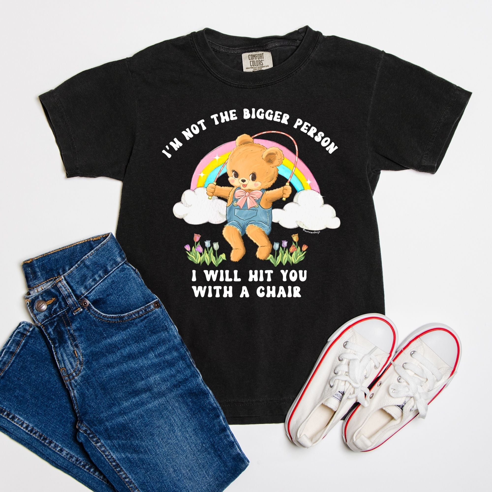 I'm Not The Bigger Person I Will Hit You With A Chair Youth Tee - UntamedEgo LLC.