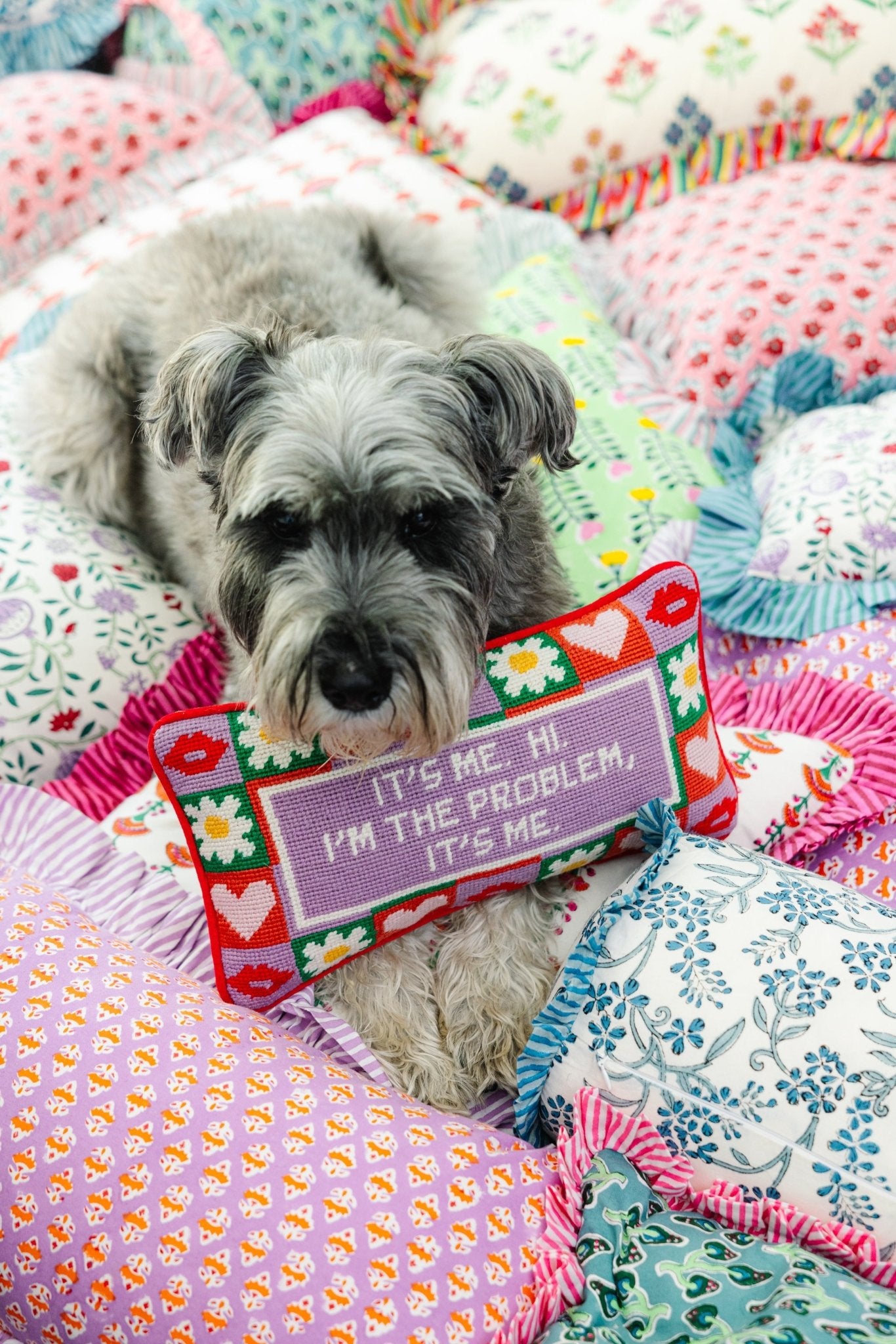 It's Me Needlepoint Pillow - UntamedEgo LLC.