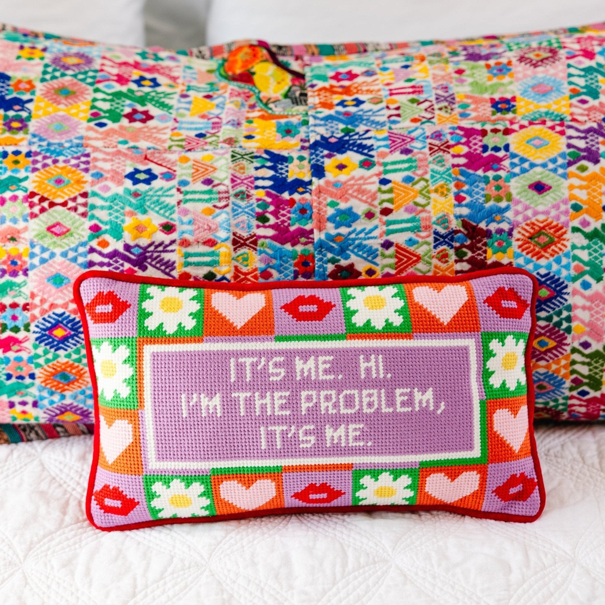 It's Me Needlepoint Pillow - UntamedEgo LLC.
