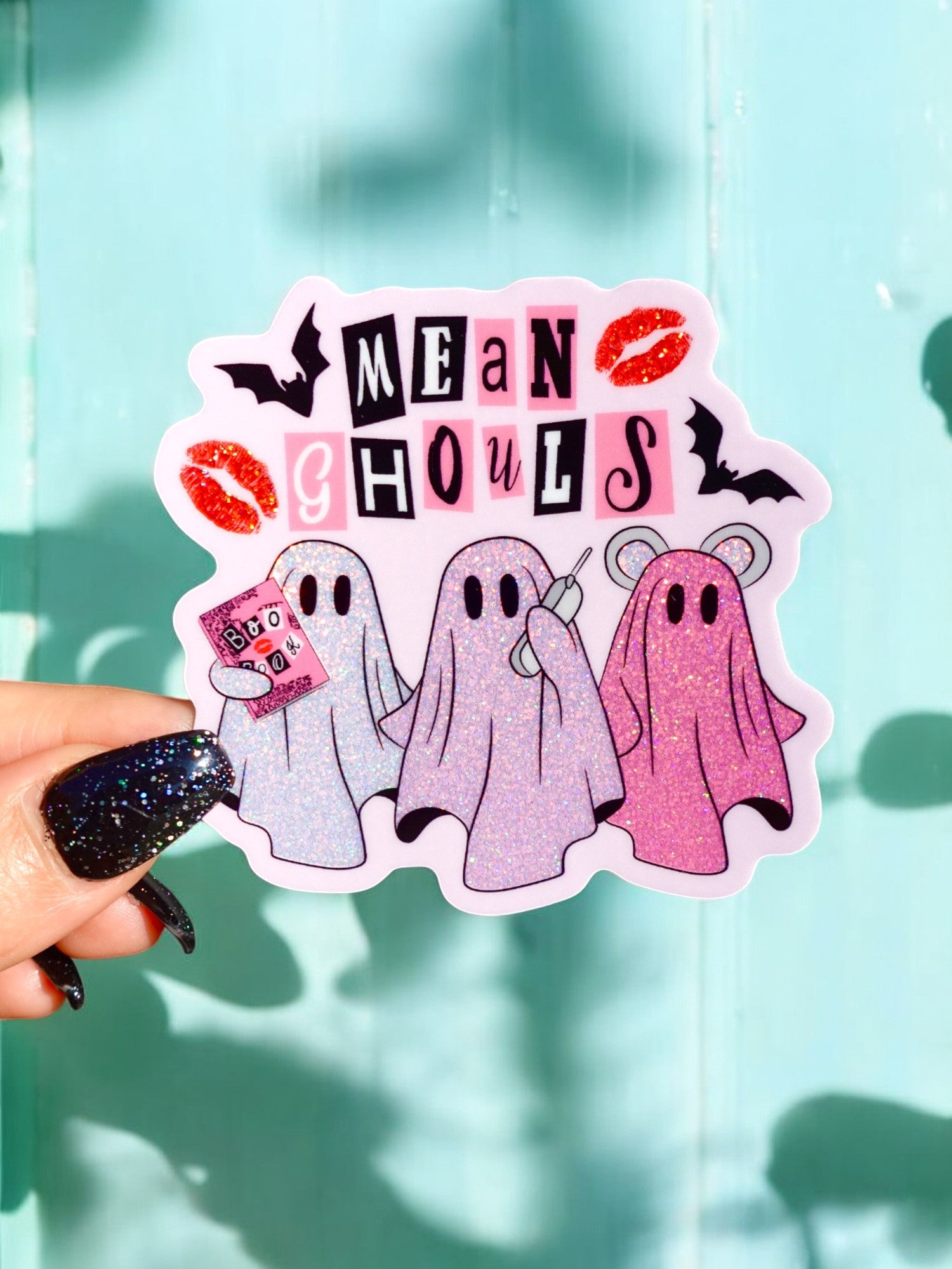 Mean Ghouls Funny Glitter Halloween Sticker - UntamedEgo LLC.