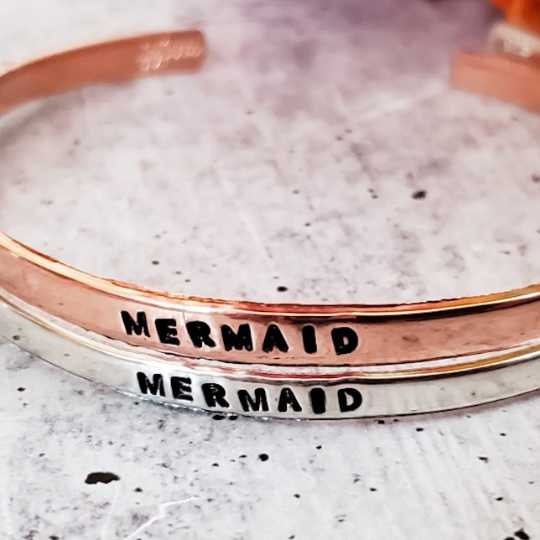 MERMAID Skinny Cuff Bracelet by Salt and Sparkle - UntamedEgo LLC.