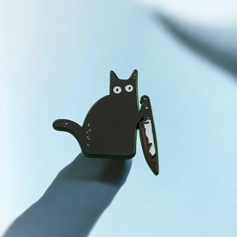 Midnight Mischief Kitty Enamel Pin - UntamedEgo LLC.