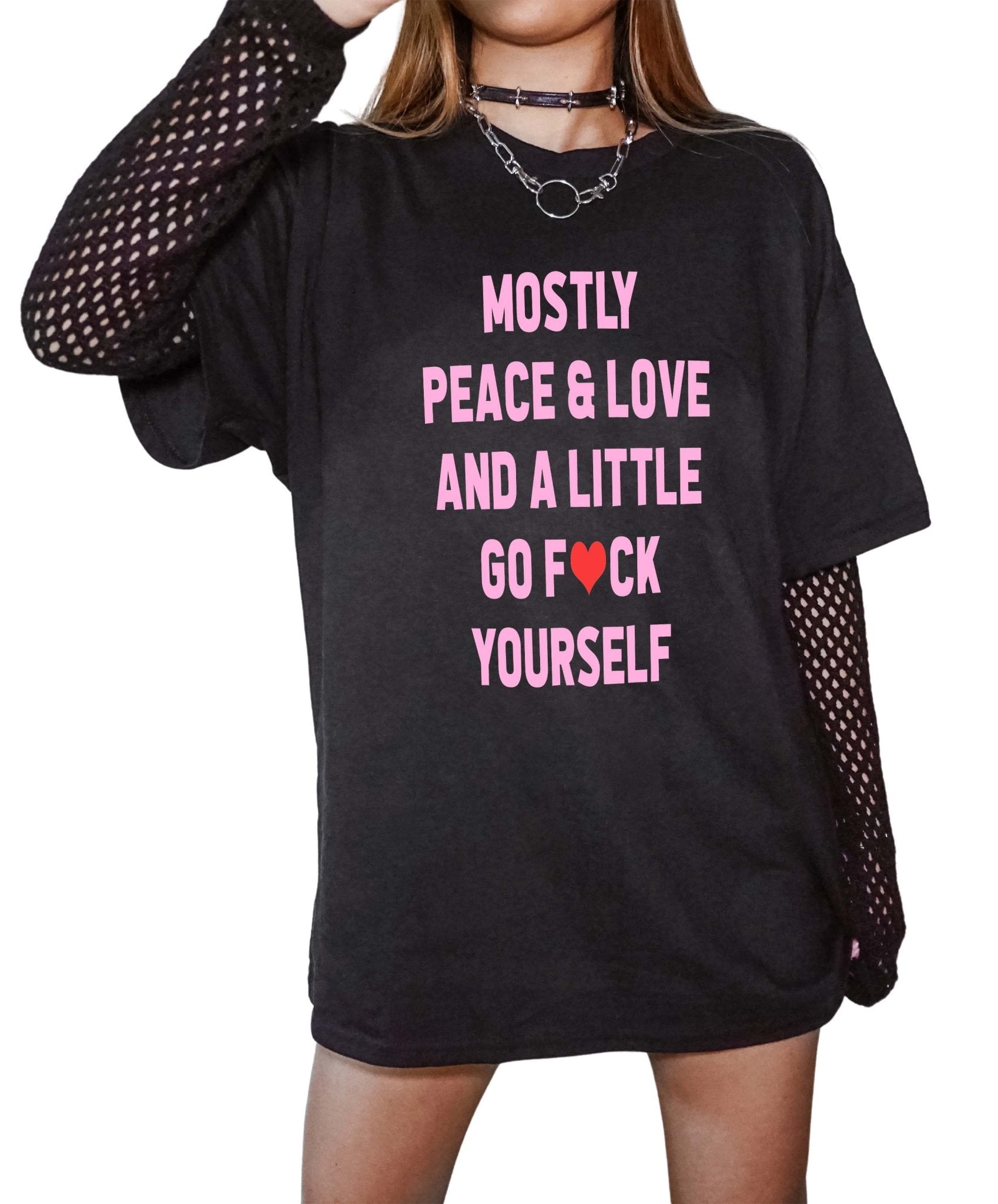 Mostly Peace & Love Tee - UntamedEgo LLC.