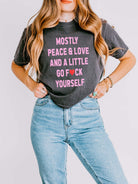 Mostly Peace & Love Women's Boxy Tee - UntamedEgo LLC.