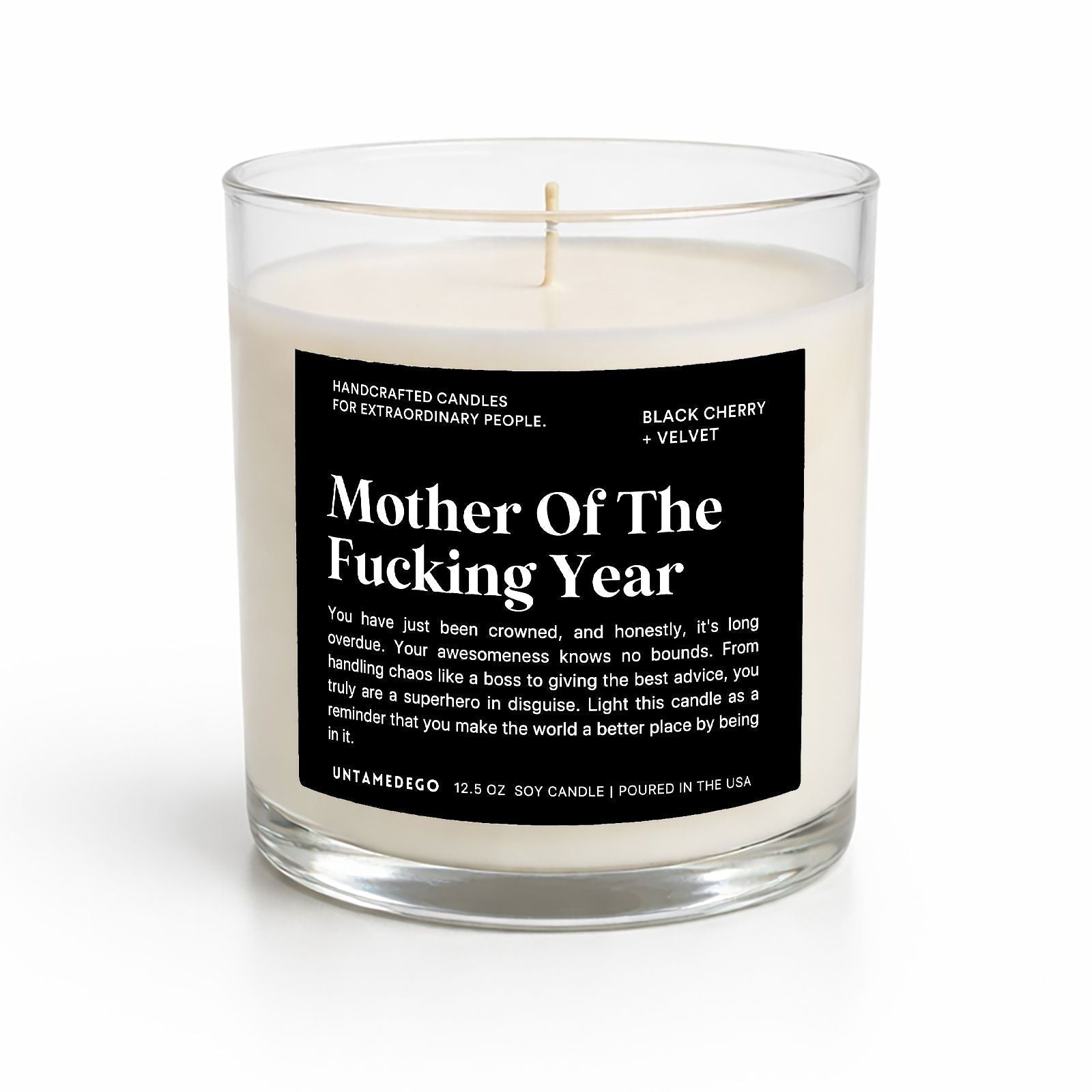 Mother Of The Fucking Year Glass Candle - UntamedEgo LLC.