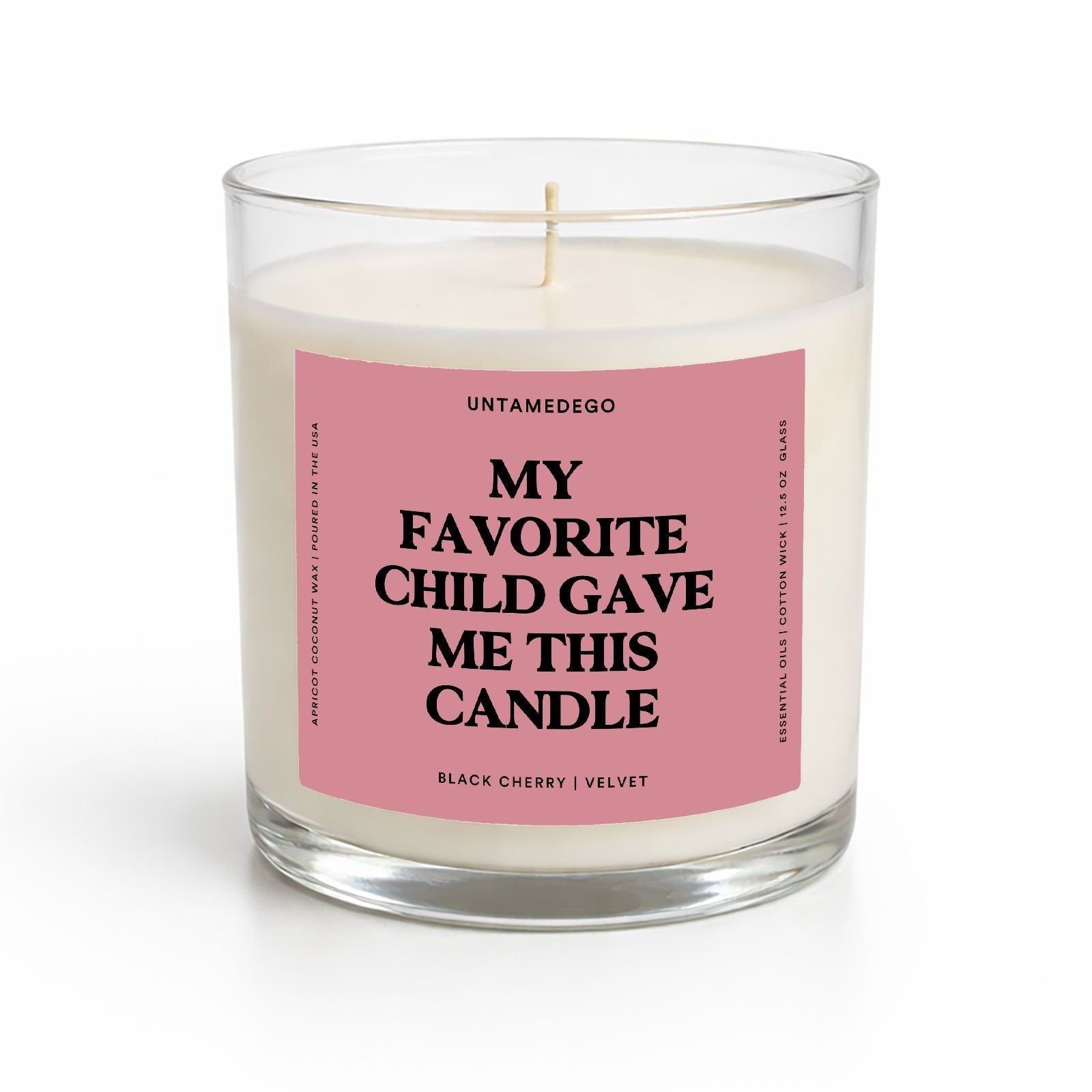 My Favorite Child Gave Me This Candle Glass Candle - UntamedEgo LLC.