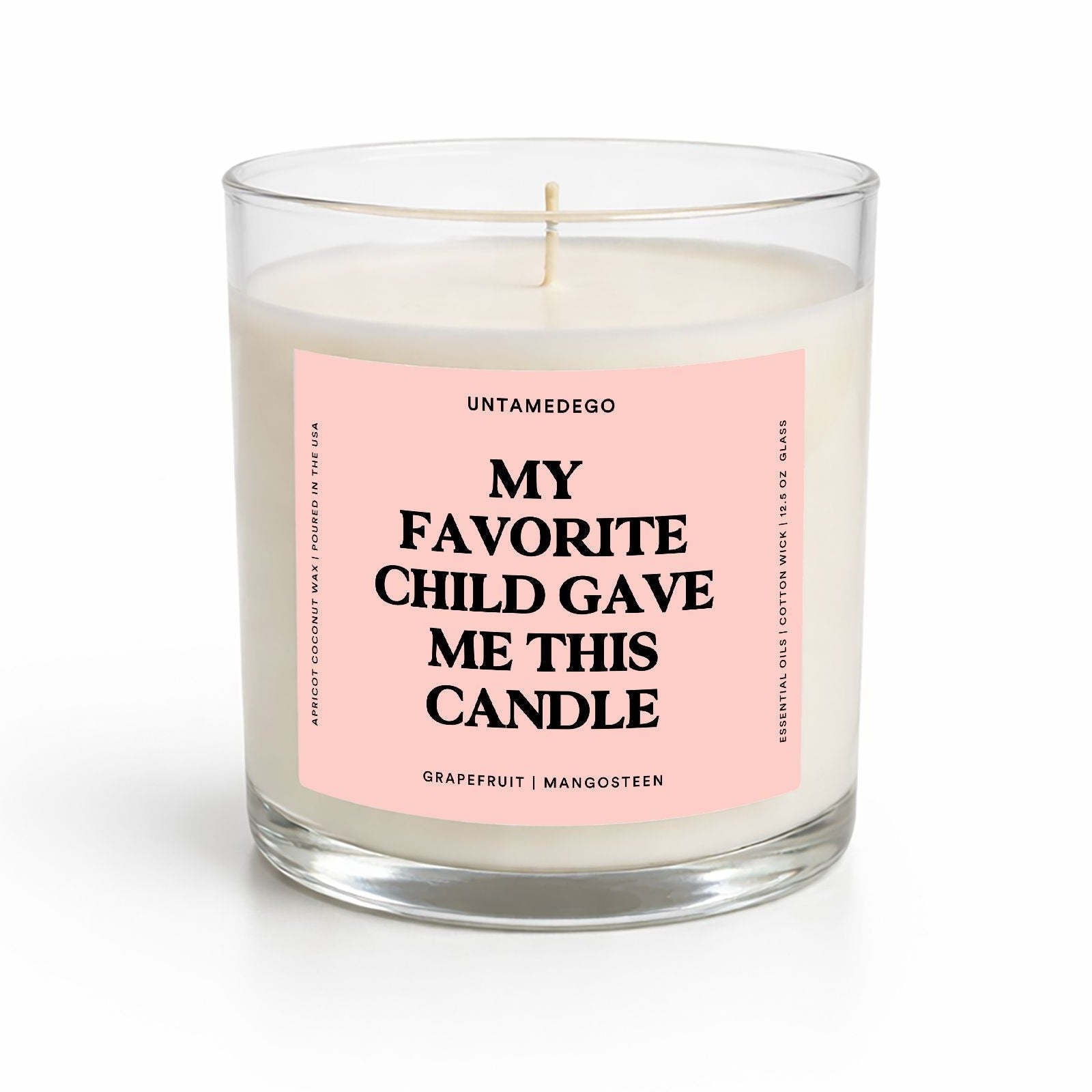 My Favorite Child Gave Me This Candle Glass Candle - UntamedEgo LLC.
