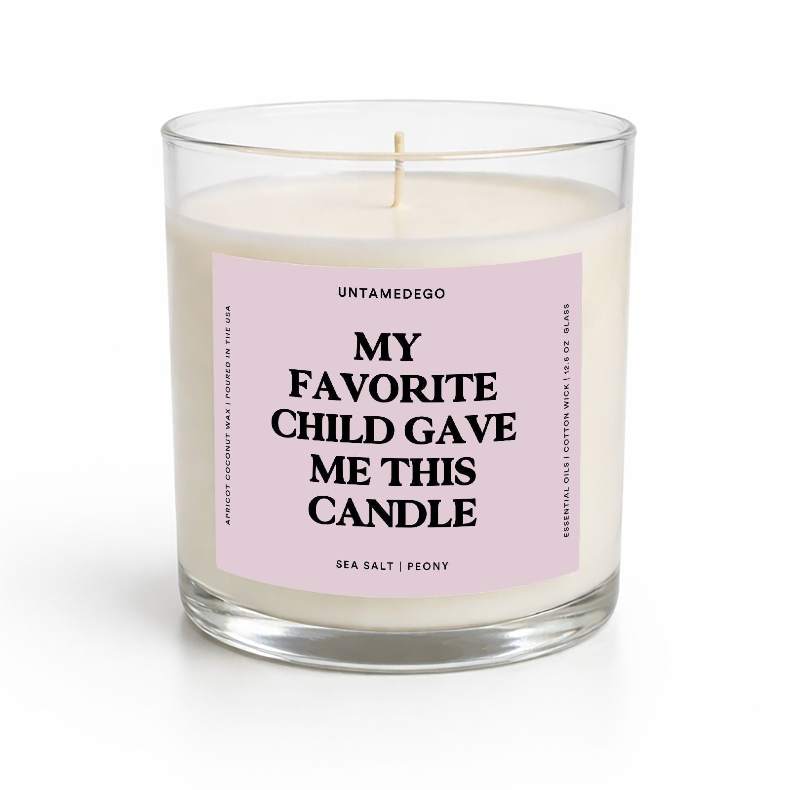 My Favorite Child Gave Me This Candle Glass Candle - UntamedEgo LLC.