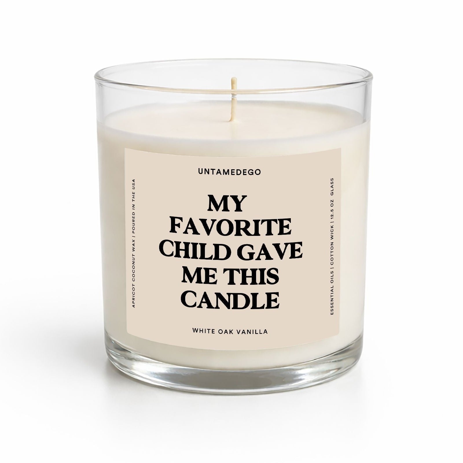 My Favorite Child Gave Me This Candle Glass Candle - UntamedEgo LLC.