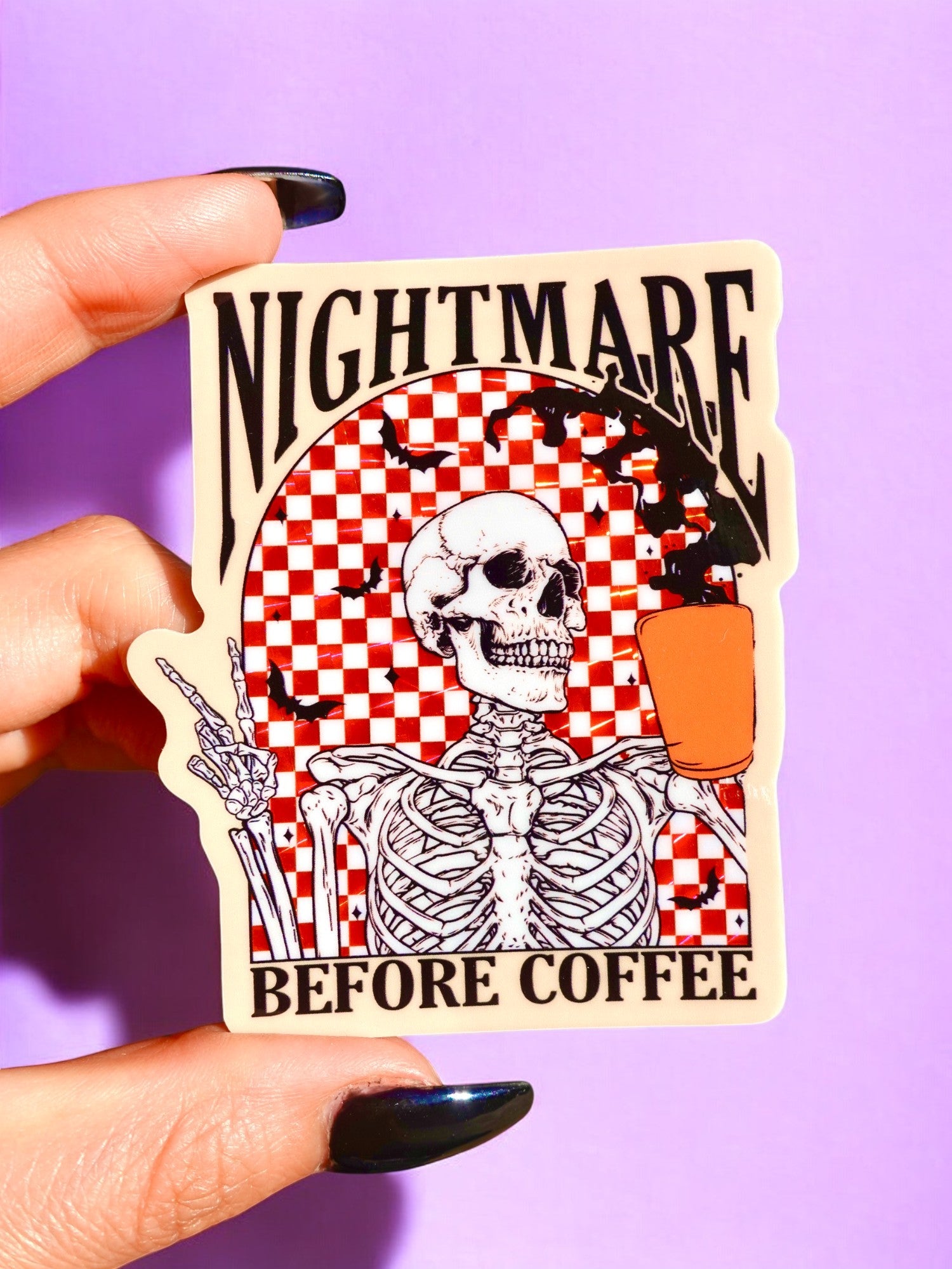 Nightmare Before Coffee Halloween Sticker - UntamedEgo LLC.