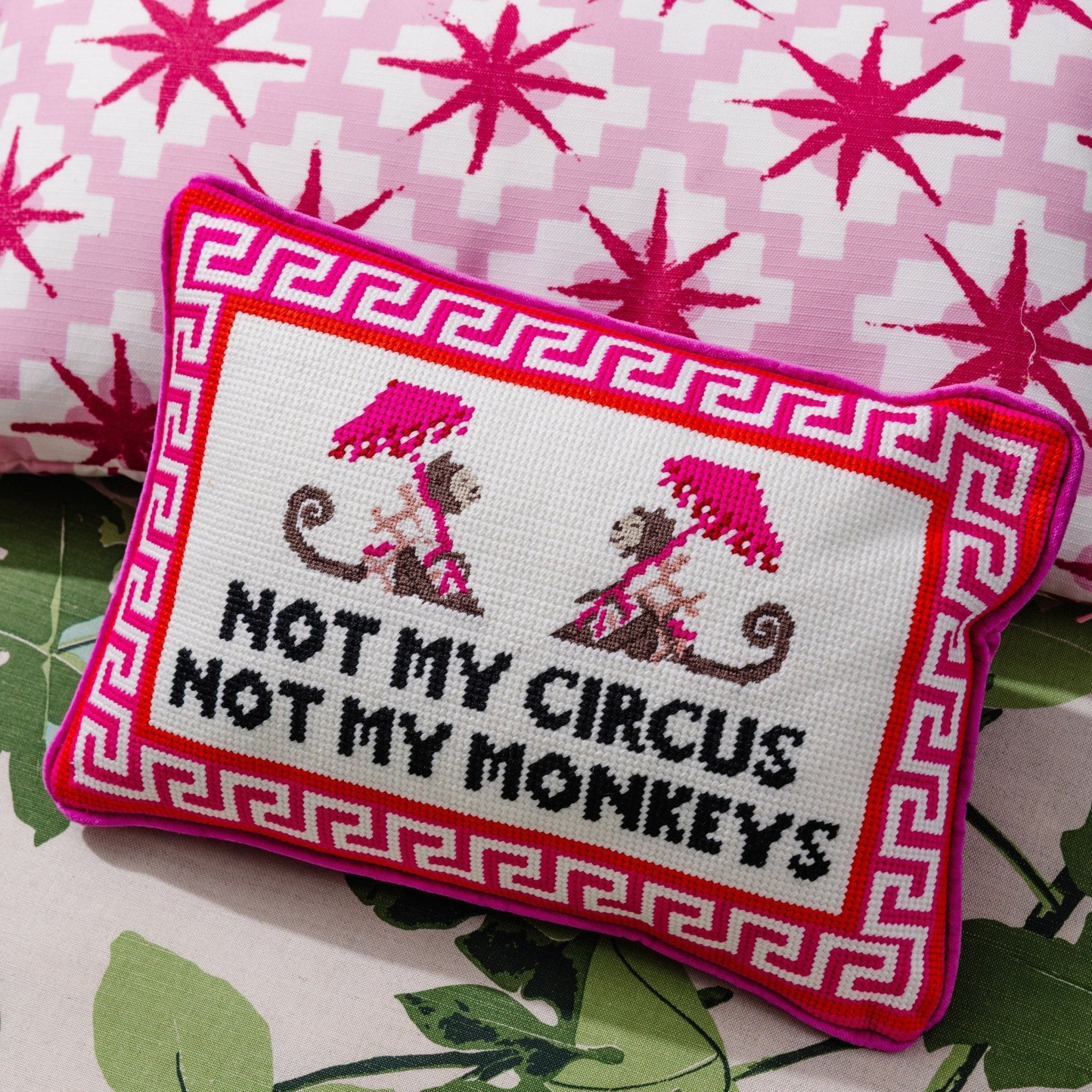 Not My Circus Needlepoint Pillow - UntamedEgo LLC.