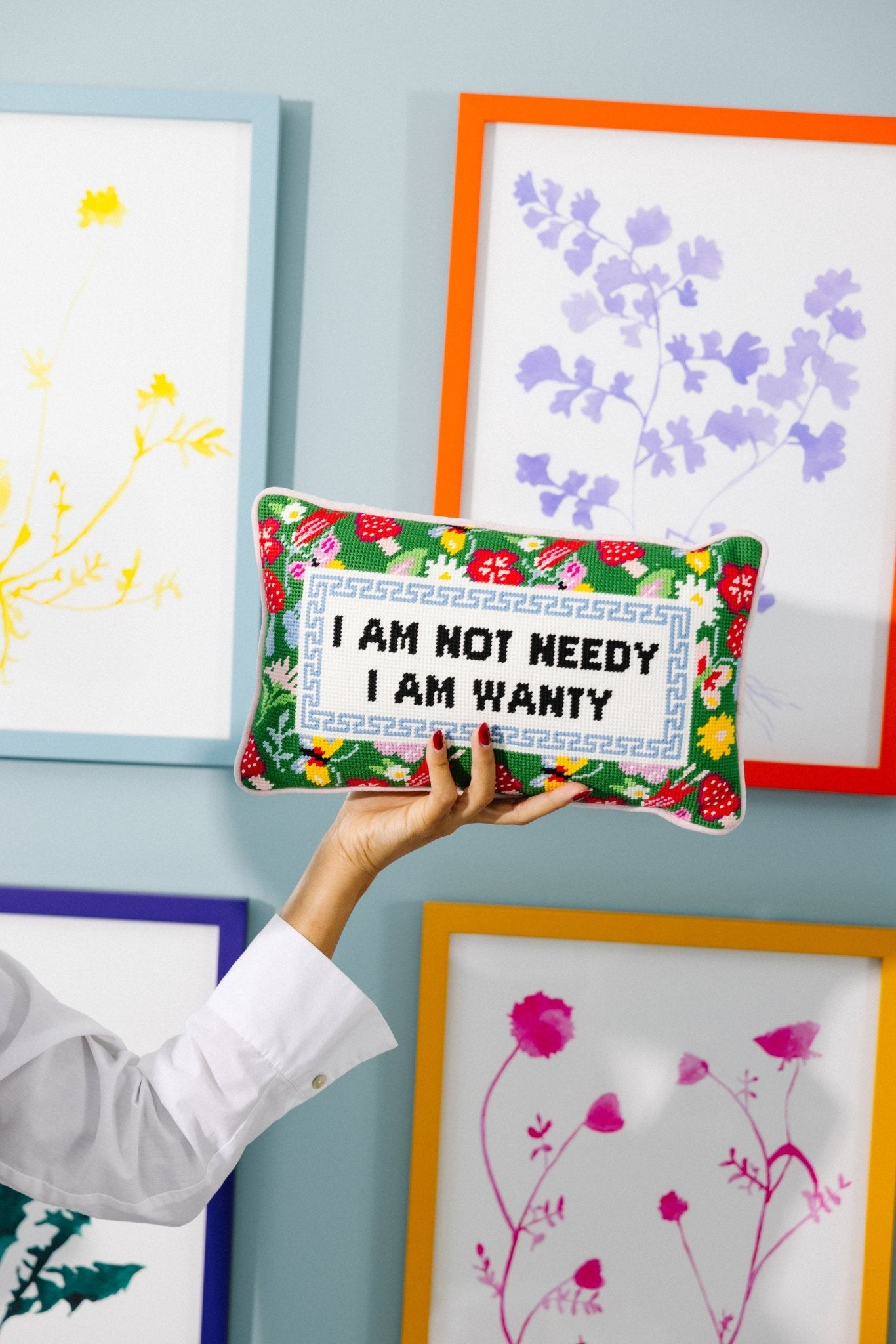 Not Needy Needlepoint Pillow - UntamedEgo LLC.