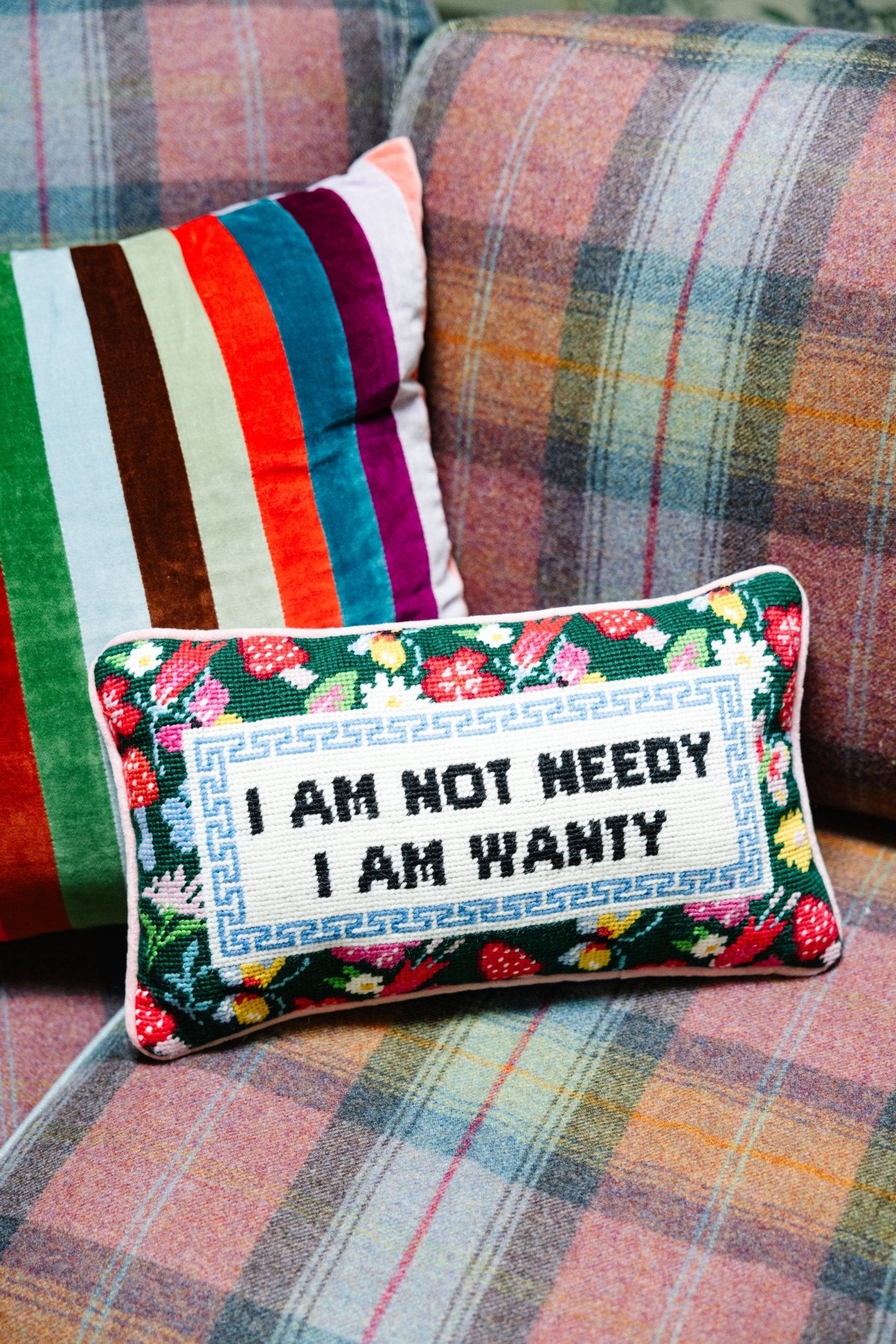 Not Needy Needlepoint Pillow - UntamedEgo LLC.