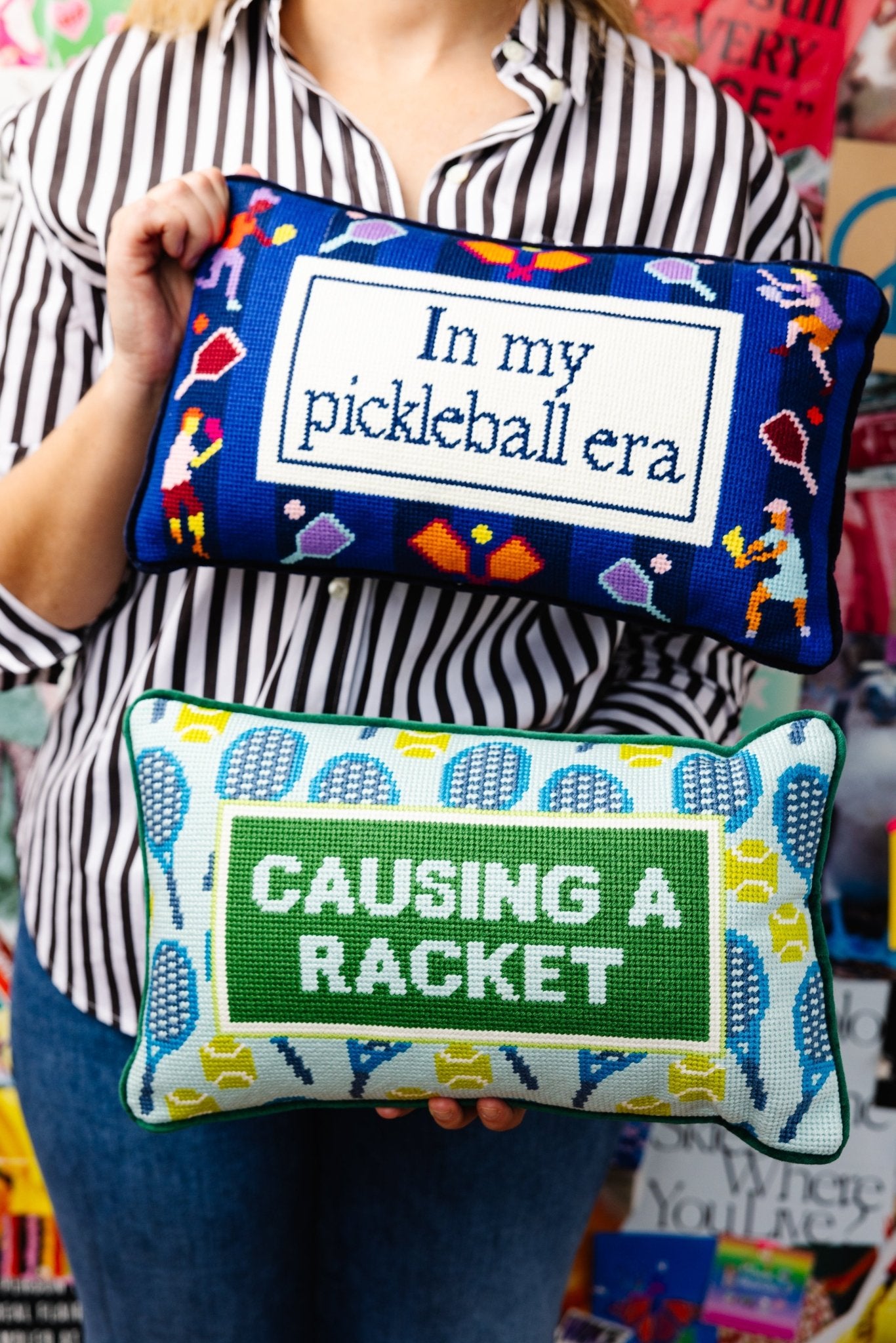 Pickleball Era Needlepoint Pillow - UntamedEgo LLC.