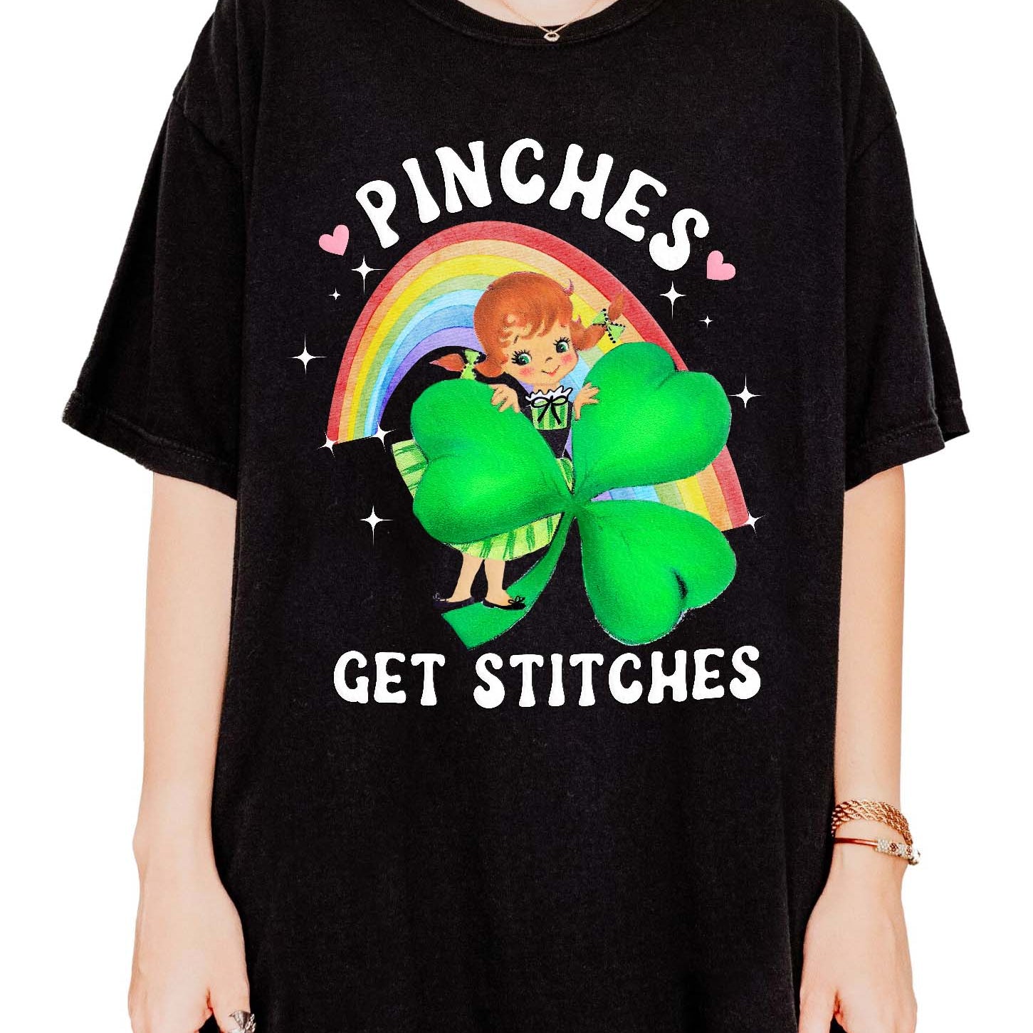 Pinches Get Stitches Saint Patrick's Day Tee