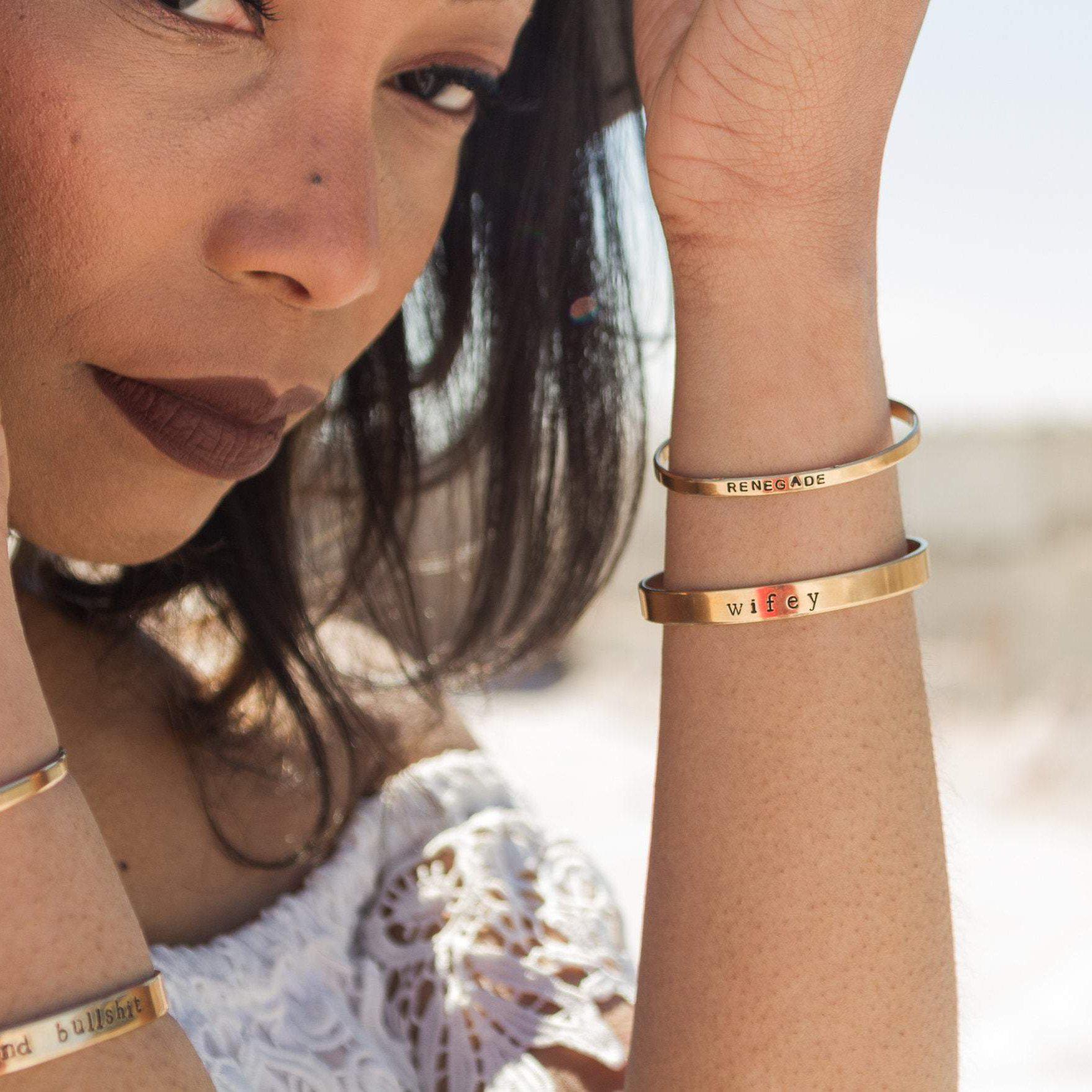 PRETTY AS FUCK Stacking Cuff Bracelet - UntamedEgo LLC.
