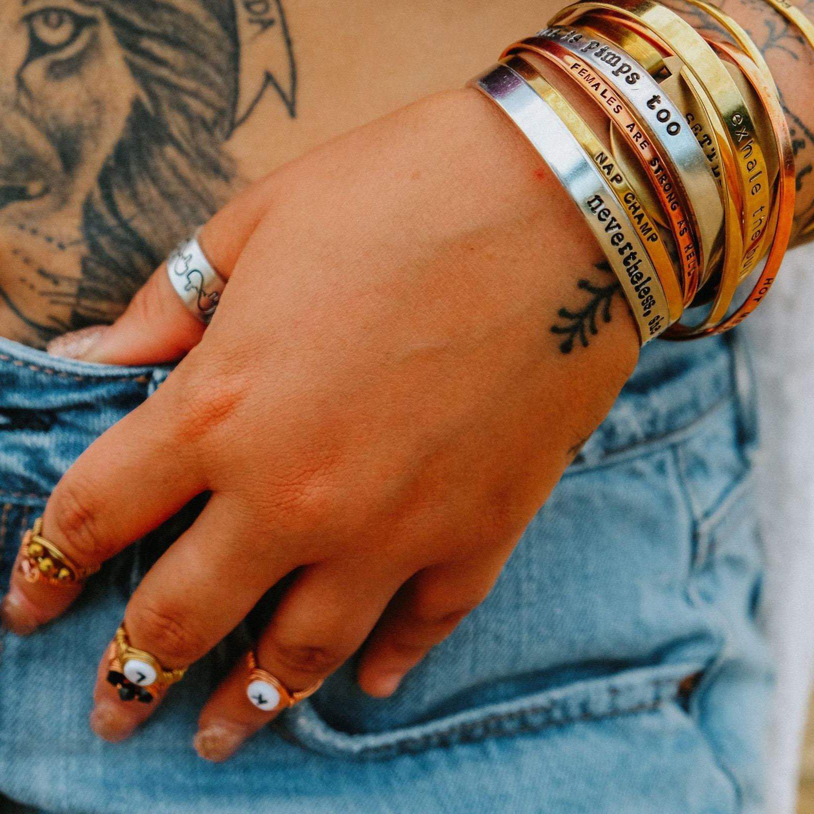 PRETTY AS FUCK Stacking Cuff Bracelet - UntamedEgo LLC.