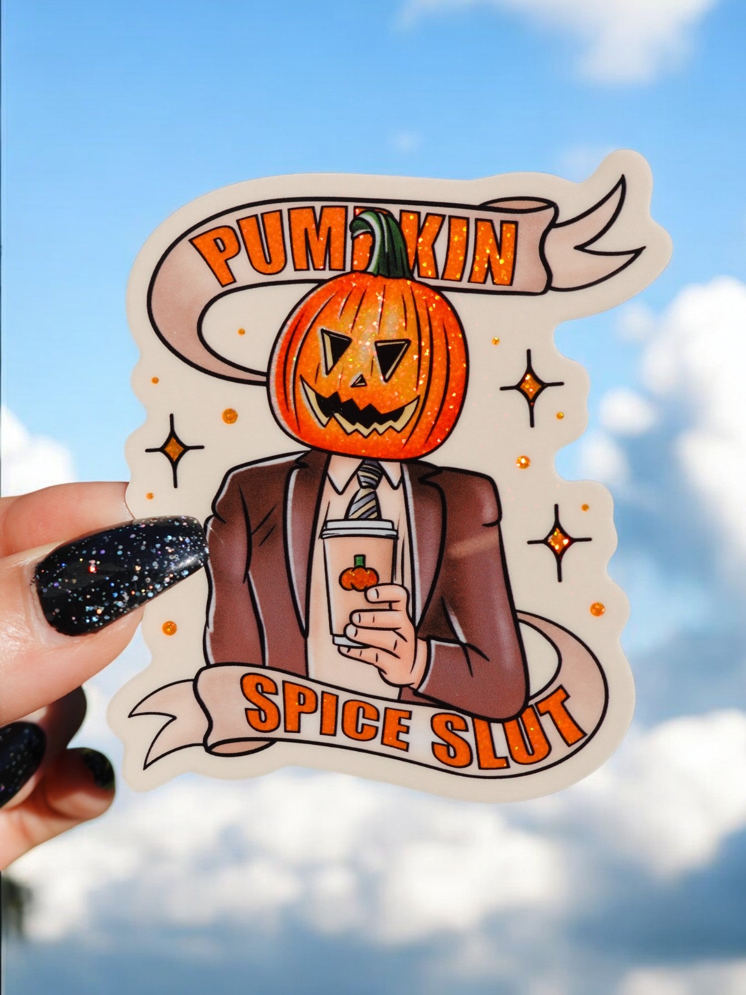 Pumpkin Spice Slut Halloween Sticker - UntamedEgo LLC.