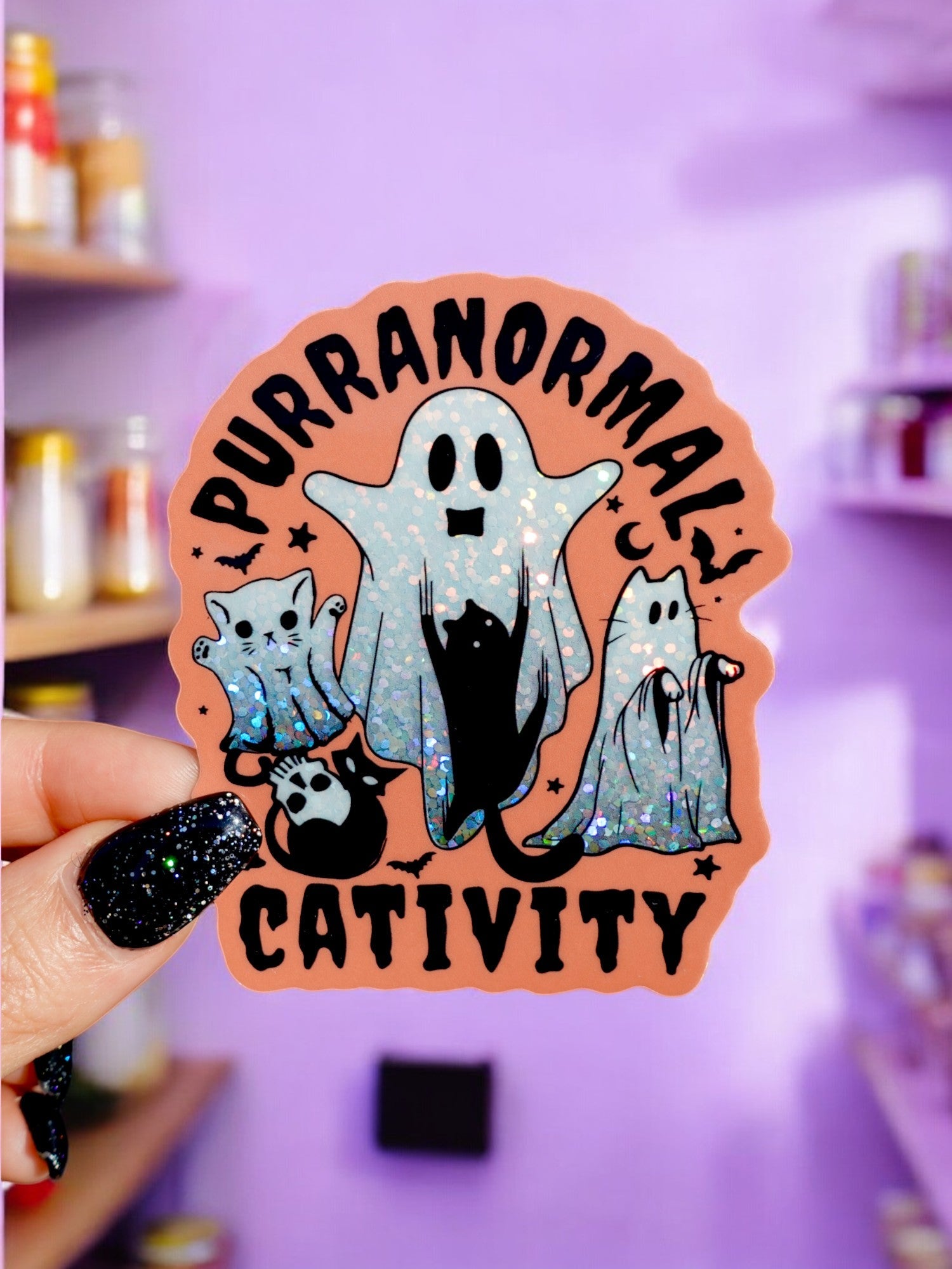 Purranormal Cativity Halloween Sticker - UntamedEgo LLC.