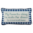 Reservations Needlepoint Pillow - UntamedEgo LLC.