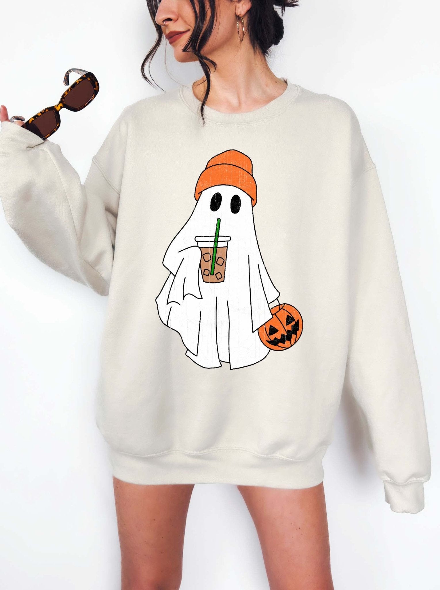 Retro Coffee Ghosty Sweatshirt - UntamedEgo LLC.