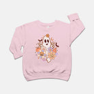 Retro Spooky Ghost Toddler Crew Neck Sweatshirt - UntamedEgo LLC.