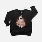 Retro Spooky Ghost Toddler Crew Neck Sweatshirt - UntamedEgo LLC.