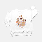 Retro Spooky Ghost Toddler Crew Neck Sweatshirt - UntamedEgo LLC.
