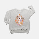 Retro Spooky Ghost Toddler Crew Neck Sweatshirt - UntamedEgo LLC.