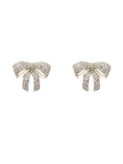Rhinestone Ribbon Bow Earrings - UntamedEgo LLC.